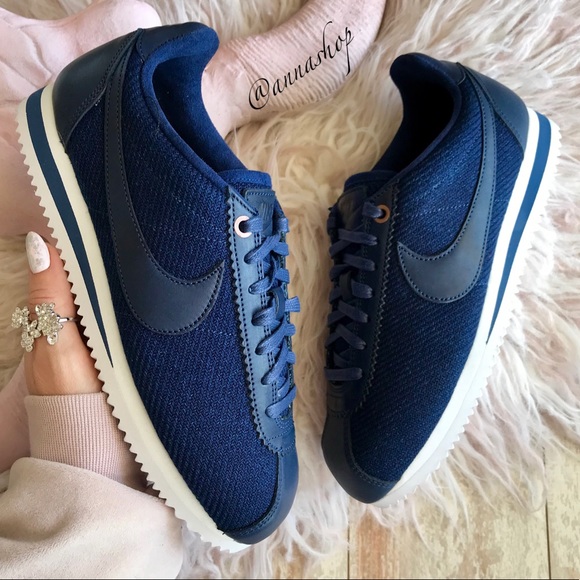 nike cortez denim